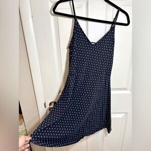 Navy Polka Dot Summer Dress
